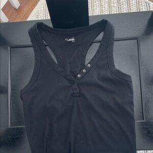 Aerie Black Ribbed Tank Top